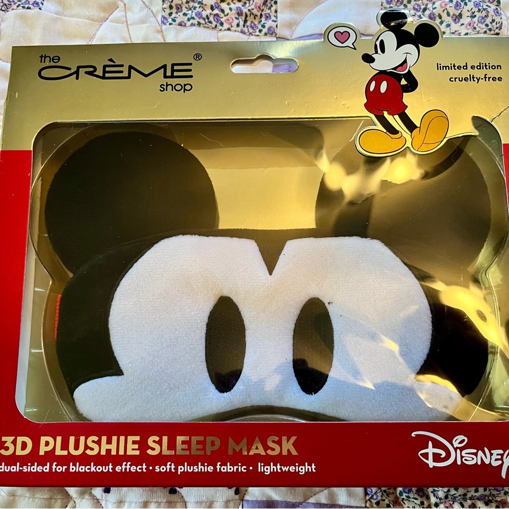 Disney Mickey Mouse 3D Plushie Sleep Mask NWT